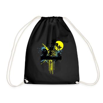 nature - Drawstring Bag - black - Front