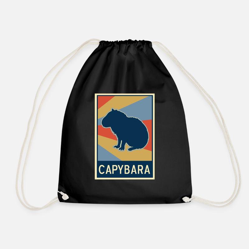 Capybara - Turnbeutel - Schwarz