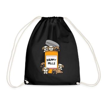 Shih Tzu - Drawstring Bag - black - Front