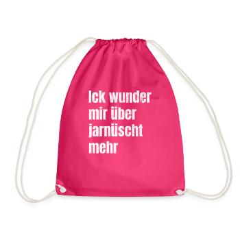 I wonder about jarring more - Drawstring Bag - fuchsia - Front
