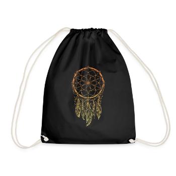 Indiens attrape-rêves - Sac de sport léger - noir - Devant