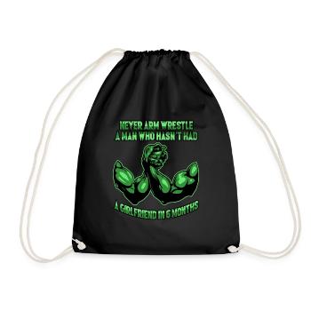 Cadeau de lutte contre le bras - Sac de sport léger - noir - Devant