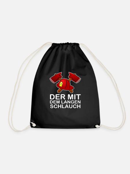 Feuerwehrmann Vatertag Feuerwehr Lustiger Spruch G - Turnbeutel - Schwarz