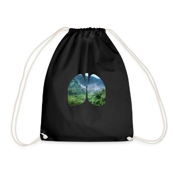 Environnement des poumons Conservation de la nature Changement de climat Durabilité - Sac de sport léger - noir - Devant