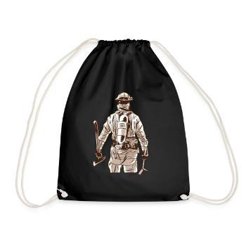 firefighter - Drawstring Bag - black - Front