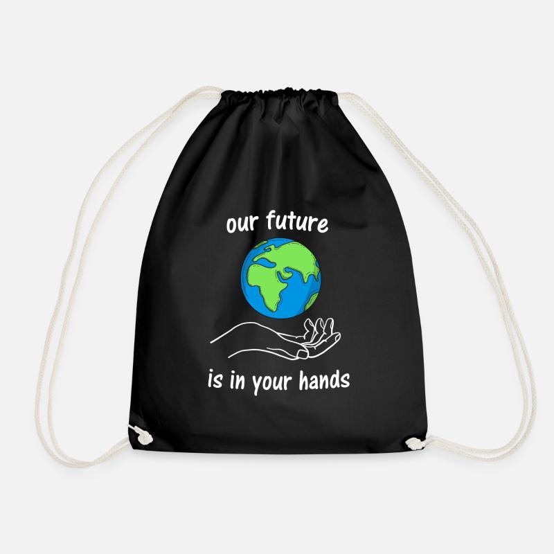 Environment Climate Change Climate Protection Gift - Drawstring Bag - black