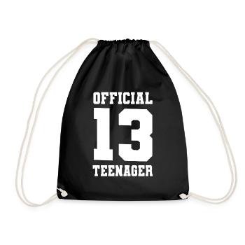 Official teen 13 - Drawstring Bag - black - Front