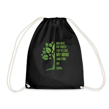 Et dans la forêt je vais perdre mon esprit - Sac de sport léger - noir - Devant