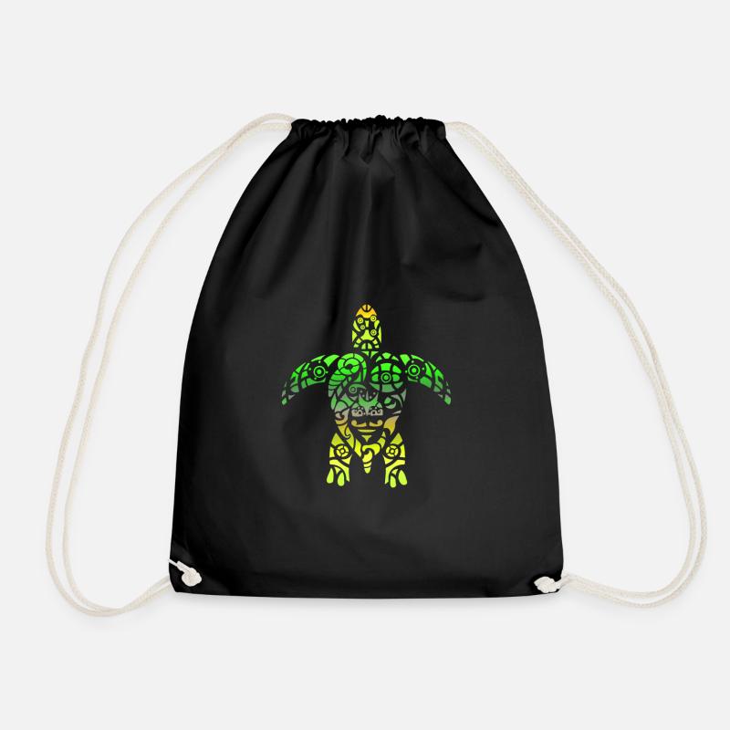 Schildkröten Maori T-Shirt Geschenk - Drawstring Bag - black