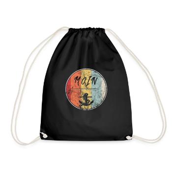 moin anker VINTAGE GRUNGE 2 - Turnbeutel - Schwarz - Vorne