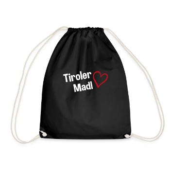 Tiroler Madl - Turnbeutel - Schwarz - Vorne