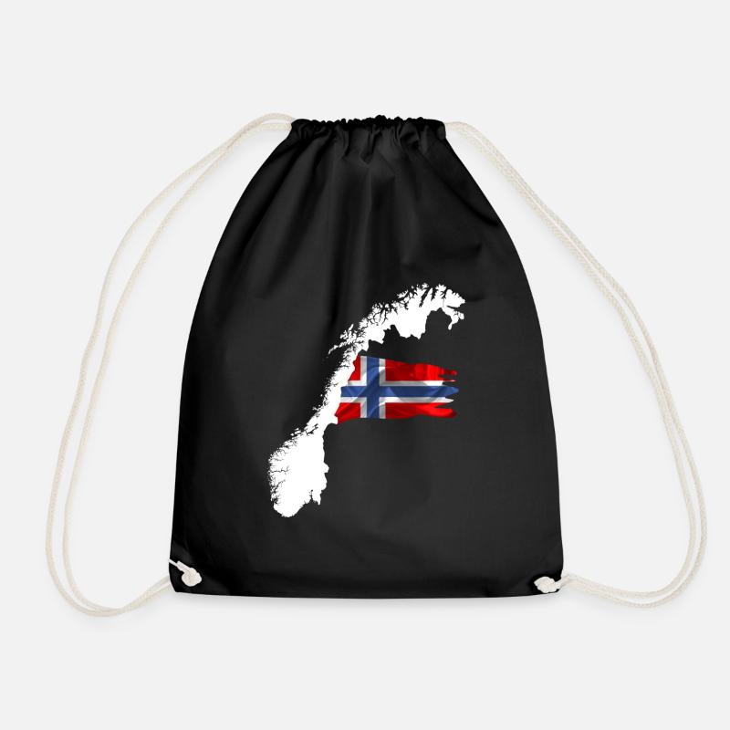 Norwegisch weiß - Turnbeutel - Schwarz
