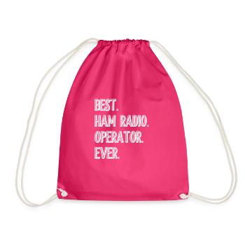 Amateur radio - Drawstring Bag - fuchsia - Front