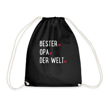 Bester Opa der Welt - Turnbeutel - Schwarz - Vorne