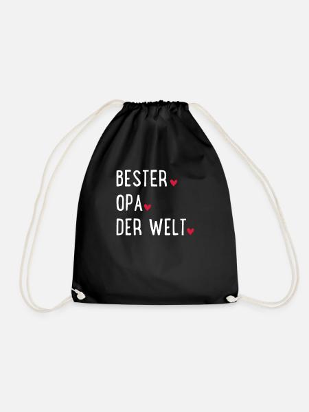 Bester Opa der Welt - Turnbeutel - Schwarz
