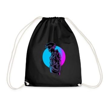 Cyborg Girl Robot Robotics Rover Android Robo Gift - Drawstring Bag - black - Front