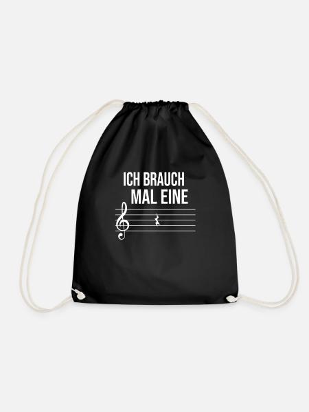 Musik Spruch Musiker Geschenkidee - Turnbeutel - Schwarz
