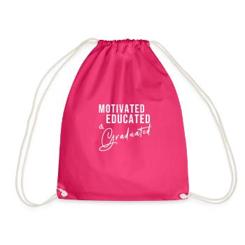 Bachelor Master Doctor Degree Graduation Engineer - Drawstring Bag - fuchsia - Front