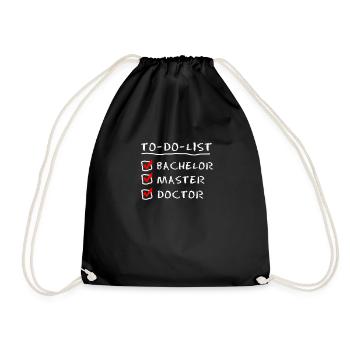 Bachelor Master Doctor Degree Graduation Engineer - Drawstring Bag - black - Front