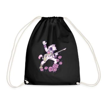 Pastel Goth Guitare Gothique Kawaii en Métal Lourd pour Chat - Sac de sport léger - noir - Devant