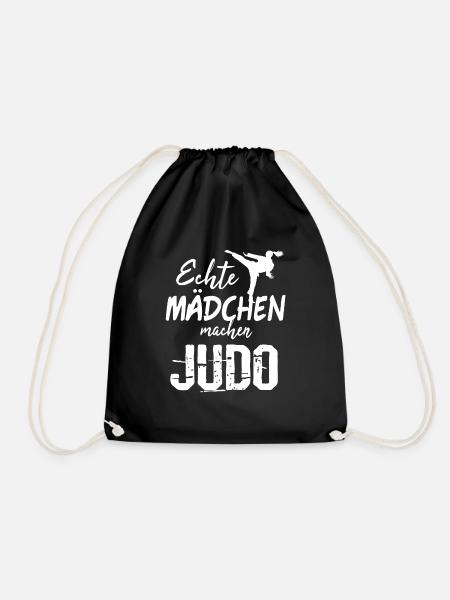 Judo Mädchen Spruch Geschenk - Turnbeutel - Schwarz