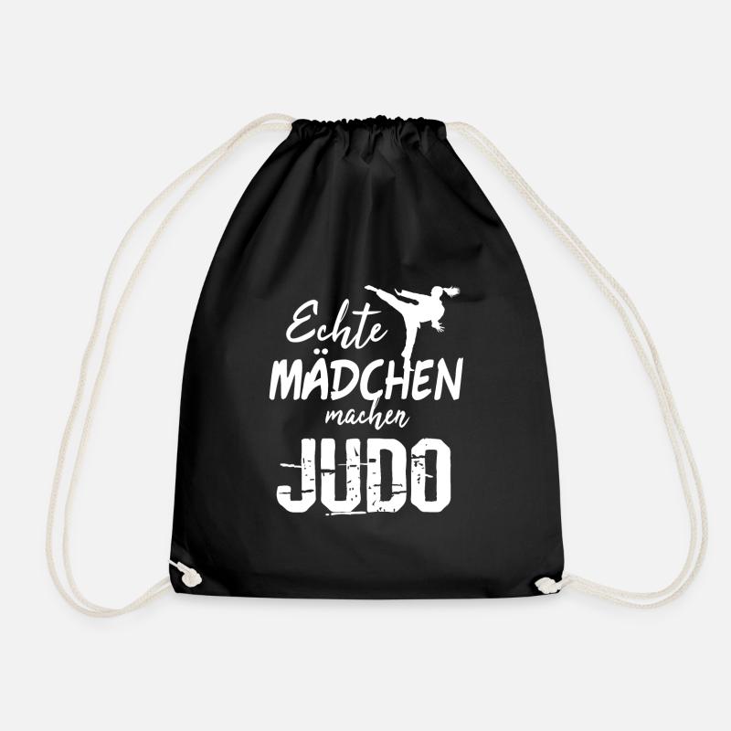 Judo Mädchen Spruch Geschenk - Turnbeutel - Schwarz