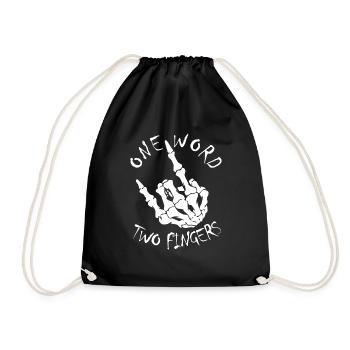 Fourche française Devil Horns Heavy Metal Rocker Hand - Sac de sport léger - noir - Devant
