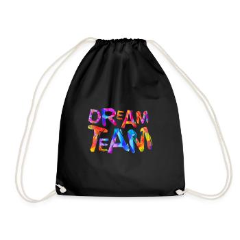 Dream Team - Drawstring Bag - black - Front