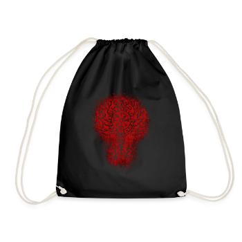 arbre de vie viking - viking - keletic - tribal - Sac de sport léger - noir - Devant