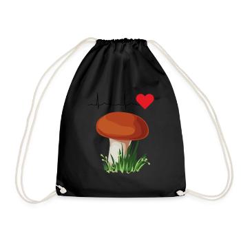 Champignons Porcini cueillette ECG Champignon cueilleur de champignons - Sac de sport léger - noir - Devant