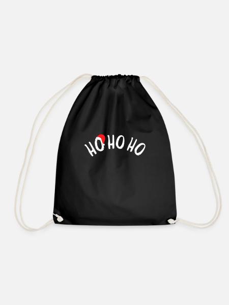 Hohoho - Christmas Santa Christmas - Drawstring Bag - black