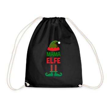 Mama Elfe Families Elves Partner Look Christmas - Drawstring Bag - black - Front