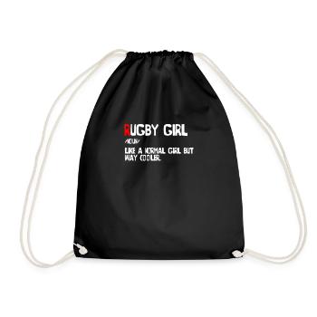 Définition drôle de fille de rugby - Sac de sport léger - noir - Devant