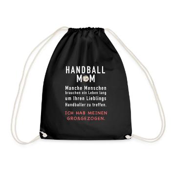 Handball Mama - Turnbeutel - Schwarz - Vorne