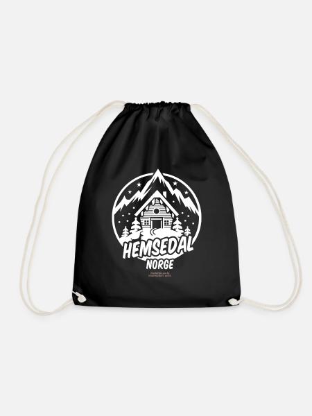 Hemsedal Norge T-Shirt and Merch Design - Turnbeutel - Schwarz