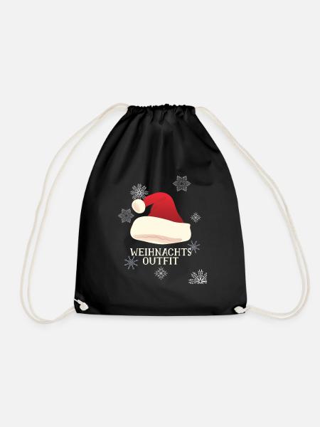 Lustiger Spruch Weihnachtsoutfit weihnachten - Turnbeutel - Schwarz