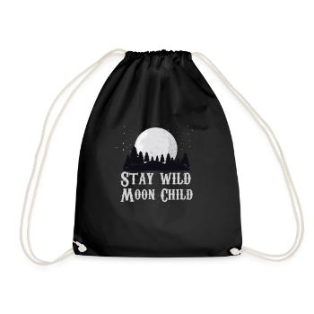 Reste enfant lune sauvage - Sac de sport léger - noir - Devant