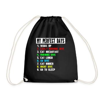 MON JOUR DE PLONGÉE PARFAIT - PLONGÉE - journée parfaite - Sac de sport léger - noir - Devant