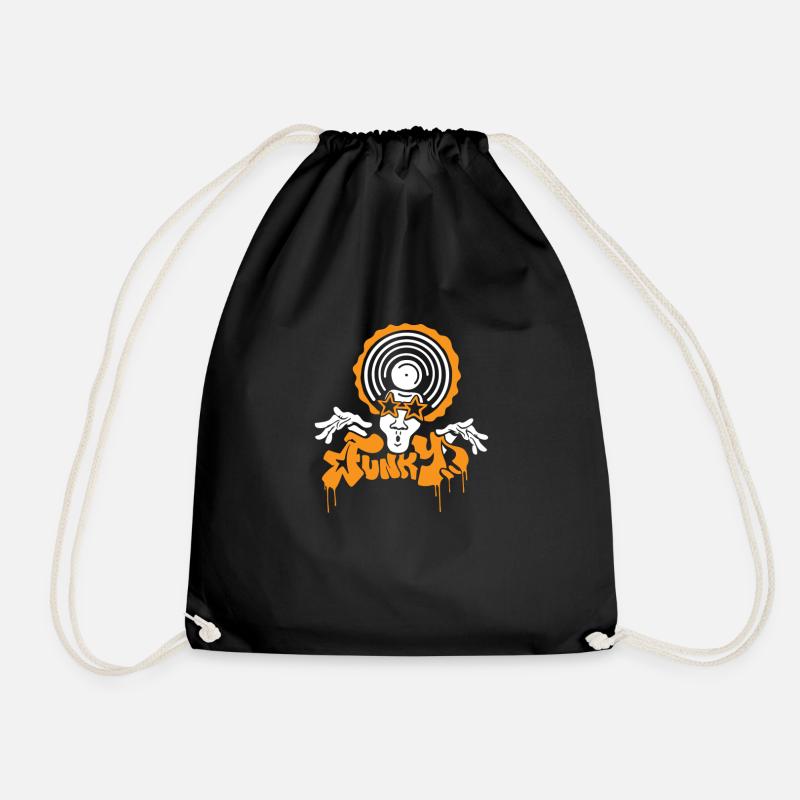 DJ Oldschool Funky - Drawstring Bag - black