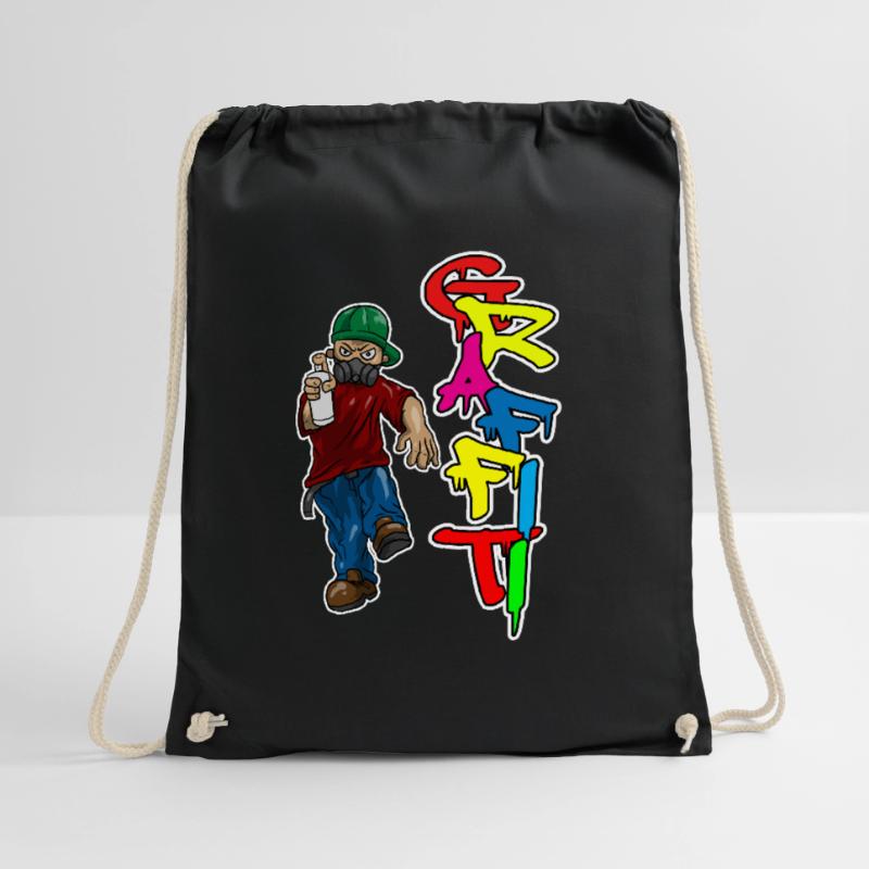 Graffiti Spray Doodle Draw Write Wall Surface Gift Drawstring Bag