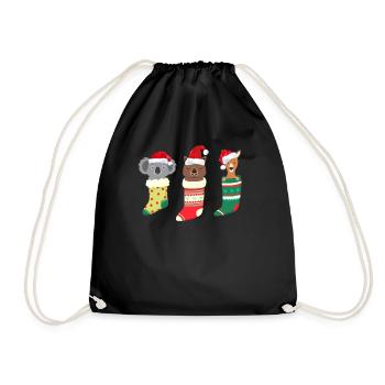 Australia Christmas - Drawstring Bag - black - Front