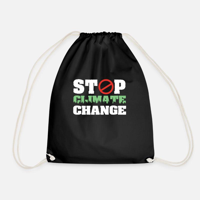 Klimawandel stoppen - Turnbeutel - Schwarz