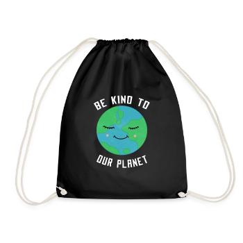 Soyez gentil avec notre planète en disant que le climat de l'amour de la terre - Sac de sport léger - noir - Devant