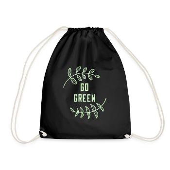 Passez au vert en disant feuille terre planète changement climatique vert - Sac de sport léger - noir - Devant