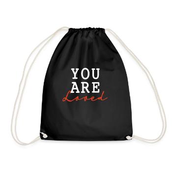 You are loved - Vous êtes aimé - Sac de sport léger - noir - Devant
