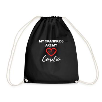 My Grandkids are my cardio - Turnbeutel - Schwarz - Vorne