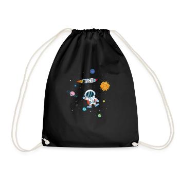 Espace extra-atmosphérique astronaute planète fusée - Sac de sport léger - noir - Devant