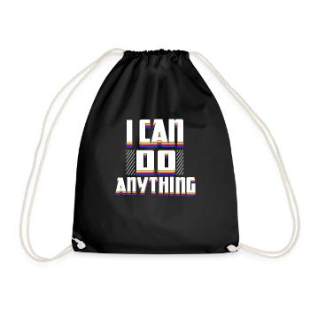 Je peux tout faire - Sac de sport léger - noir - Devant