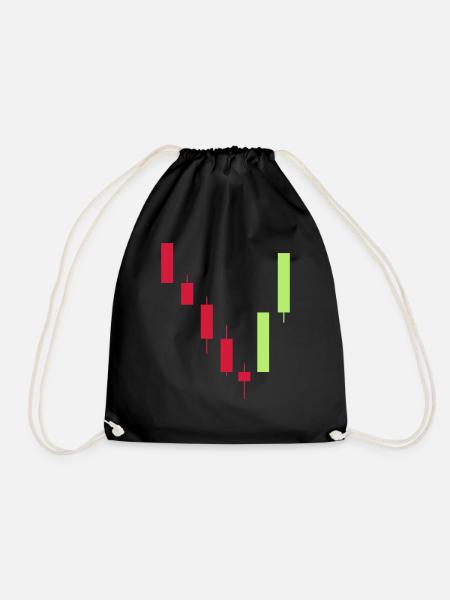 trading - Drawstring Bag - black