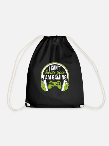 Zocken Gaming Gamer Zocker Spruch Lustig - Turnbeutel - Schwarz